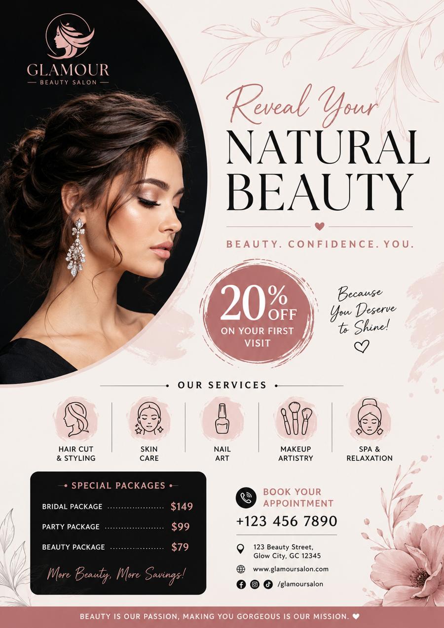 Glamour Beauty Salon — Flyer
