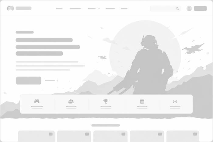 PlayZone Gaming Hub wireframe