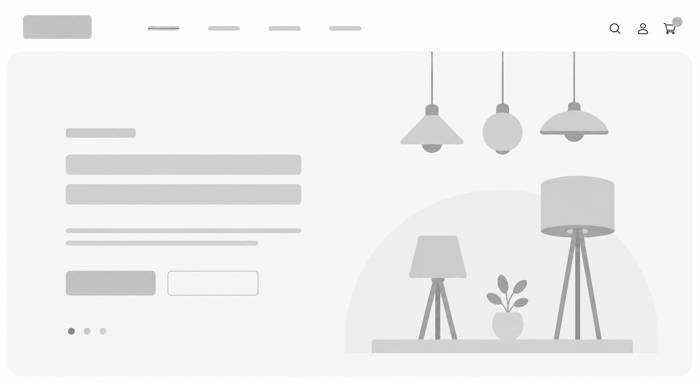 Lumiere Lighting Store wireframe
